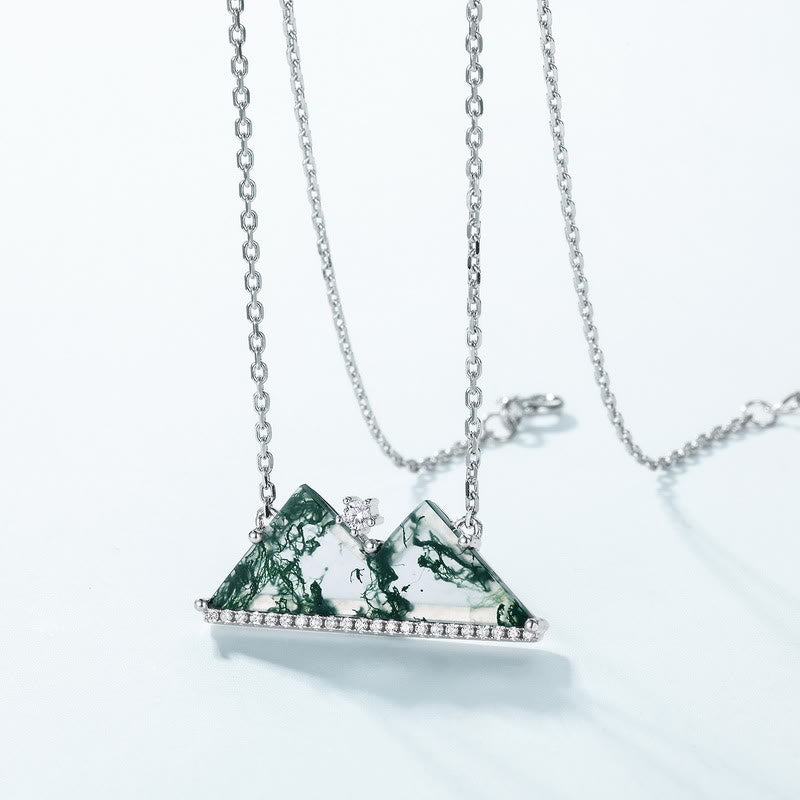 Olivenorma Mountains Moss Agate Design Necklace - image 5