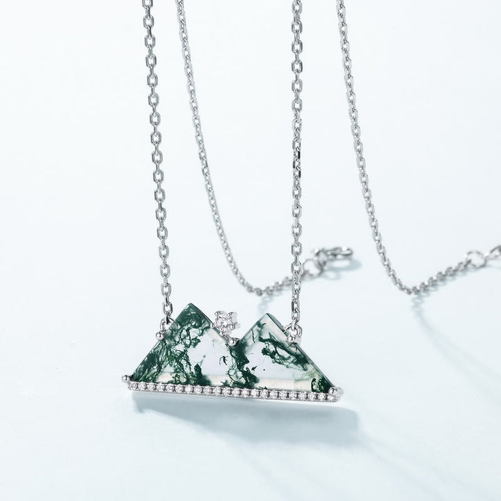 Olivenorma Mountains Moss Agate Design Necklace - image 5