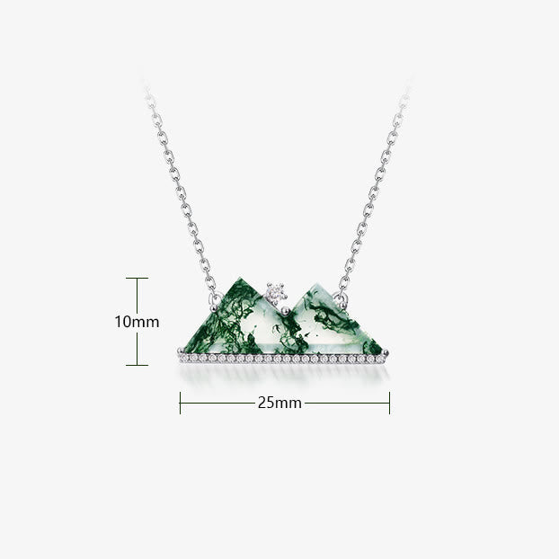 Olivenorma Mountains Moss Agate Design Necklace - image 7