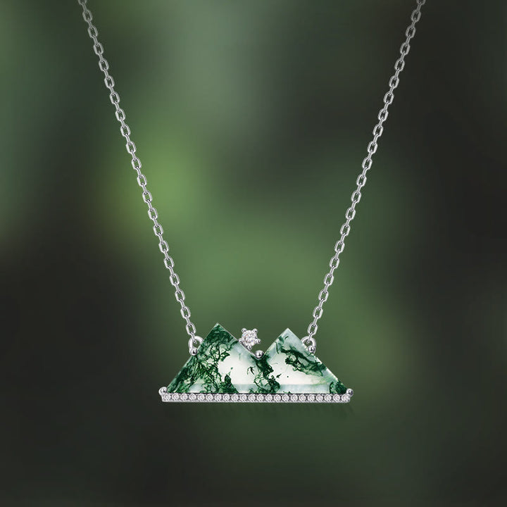 Olivenorma Mountains Moss Agate Design Necklace - image 6