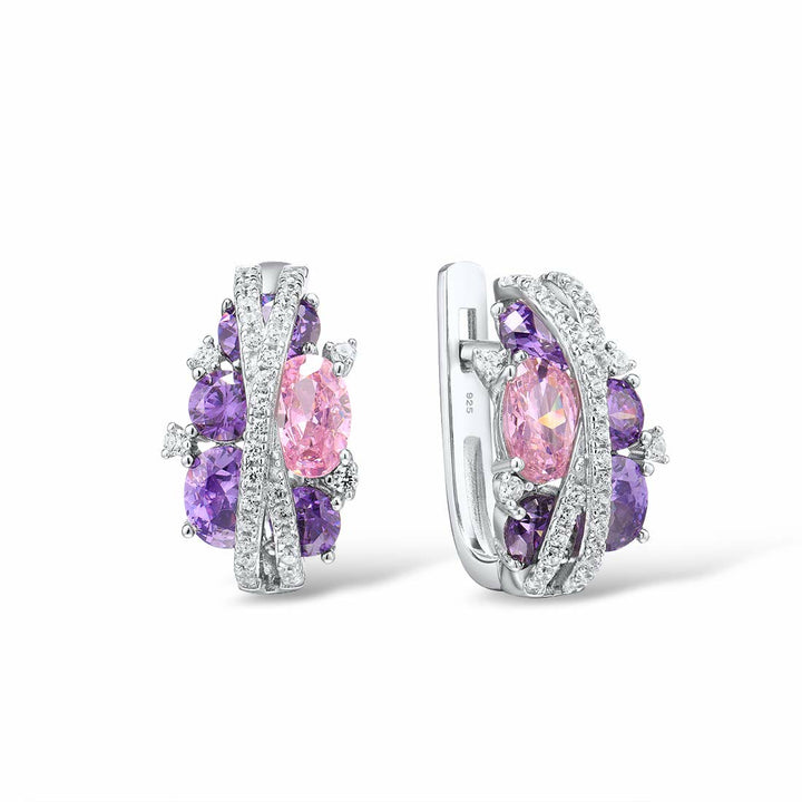 FREE Today: Twist Dangle Aquamarine Ring/ Necklace/ Earrings - Amethyst & Pink ZIrcon - Earrings - image 14