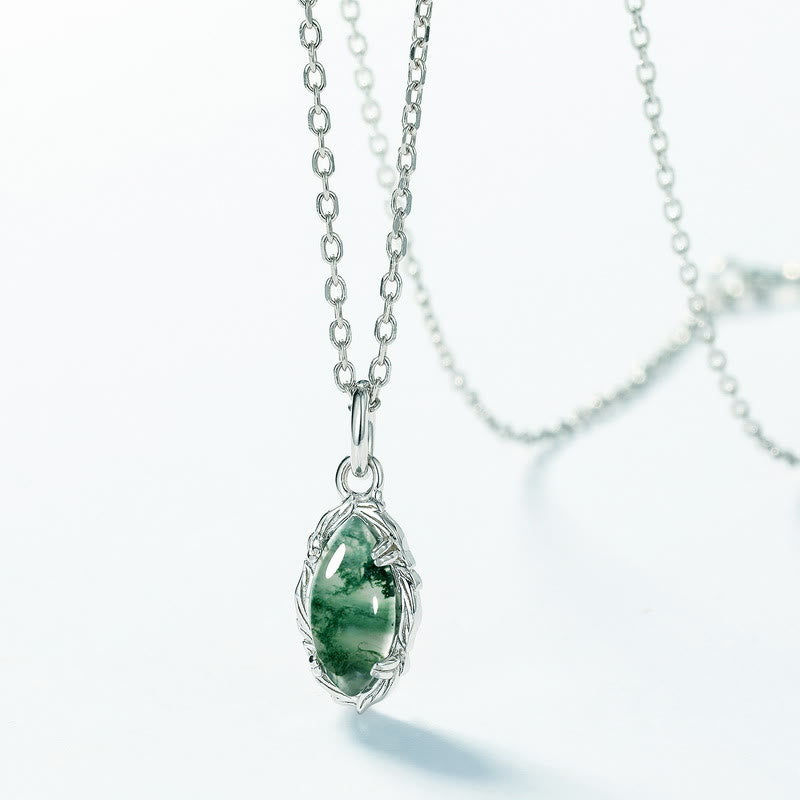 Olivenorma Moss Agate Striped Lace Design Necklace - image 4