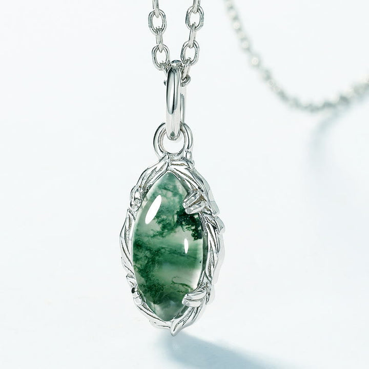 Olivenorma Moss Agate Striped Lace Design Necklace - image 3