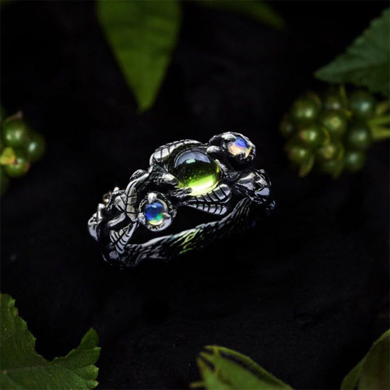 Olivenorma "Angie" - Opal and Peridot Ring - image 3