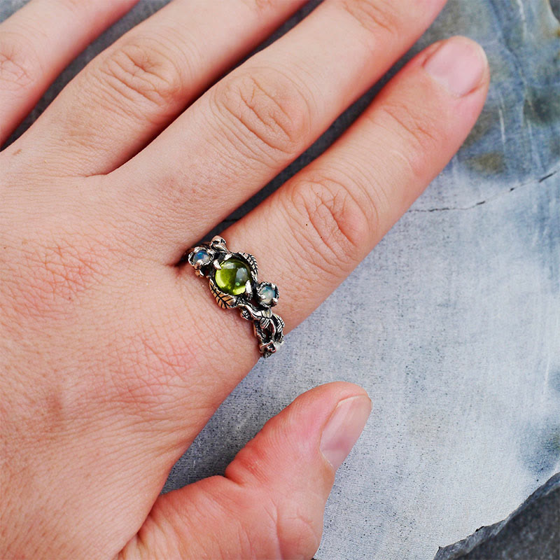 Olivenorma "Angie" - Opal and Peridot Ring - image 2