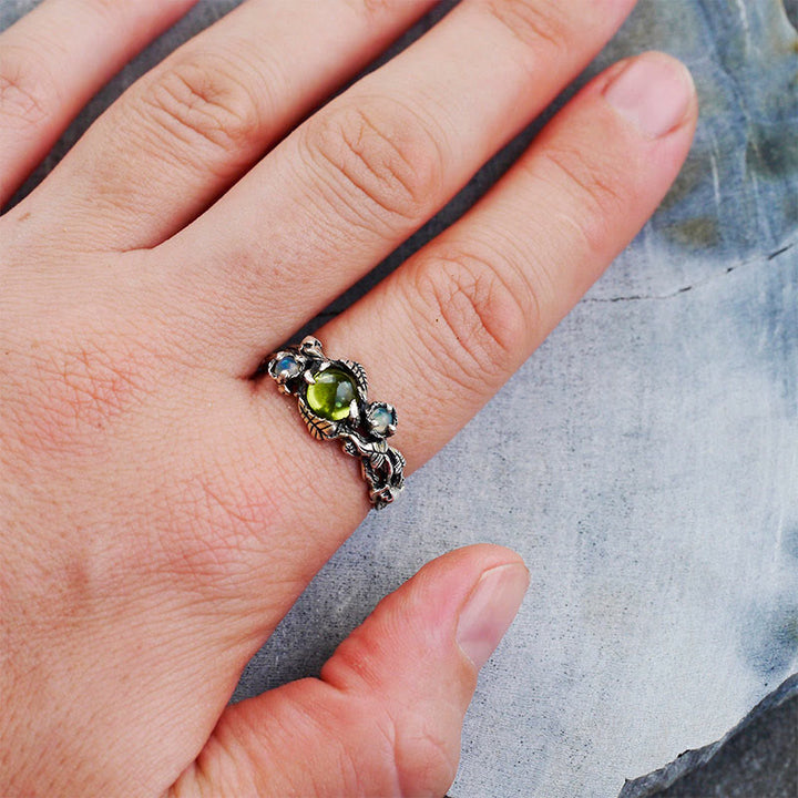Olivenorma "Angie" - Opal and Peridot Ring - image 2