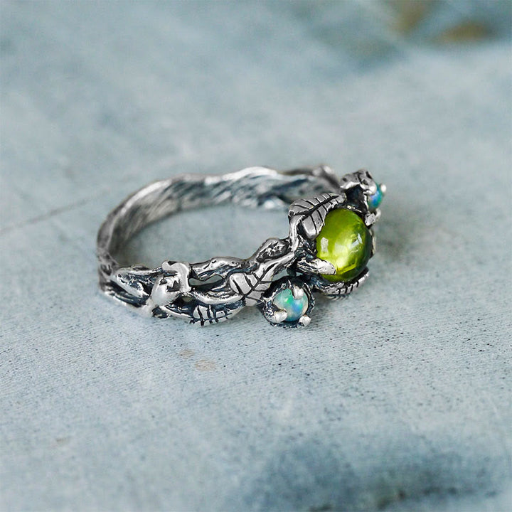 Olivenorma "Angie" - Opal and Peridot Ring - image 9