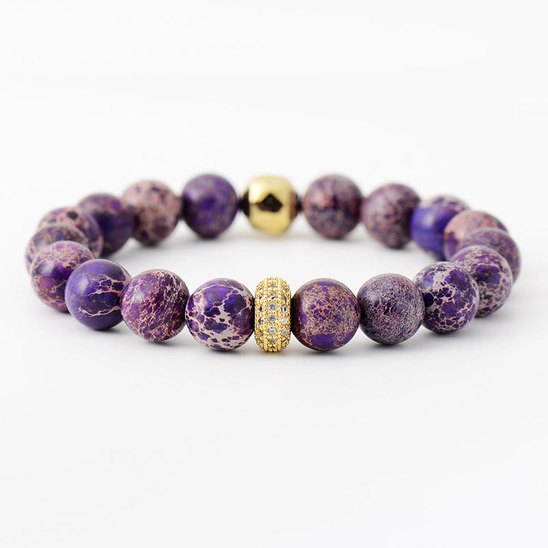 Olivenorma Emperor Stone Stretch Lucky Bracelet - Purple - image 5