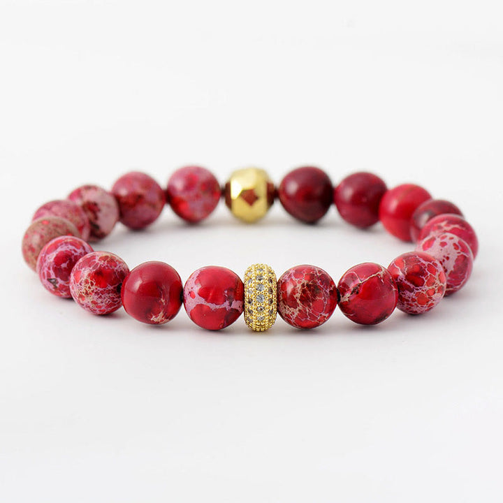 Olivenorma Emperor Stone Stretch Lucky Bracelet - Red - image 4