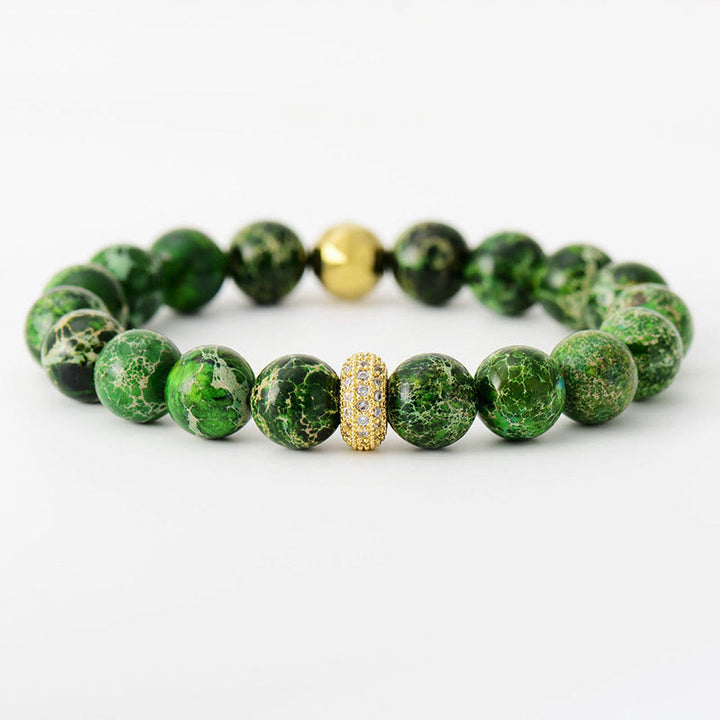 Olivenorma Emperor Stone Stretch Lucky Bracelet - Green - image 3