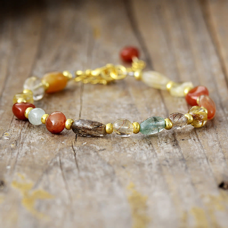 Olivenorma Bohemian Natural Stone Handmade Bracelet - image 3