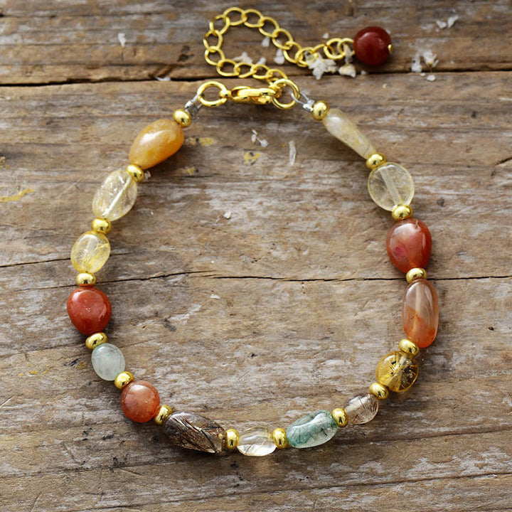 Olivenorma Bohemian Natural Stone Handmade Bracelet - Natural Stone - image 0