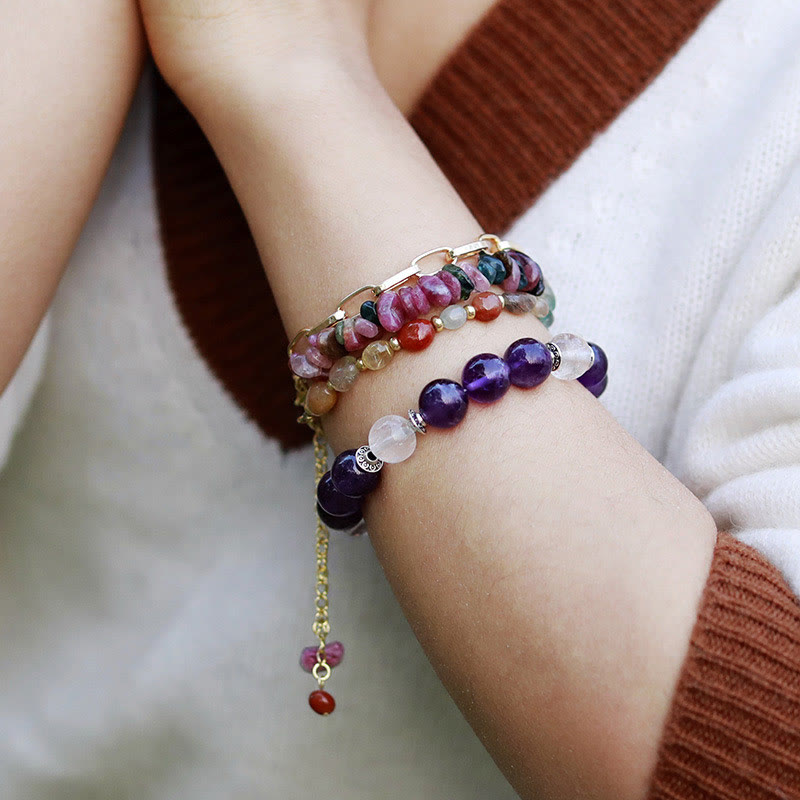 Olivenorma Bohemian Natural Stone Handmade Bracelet - image 1