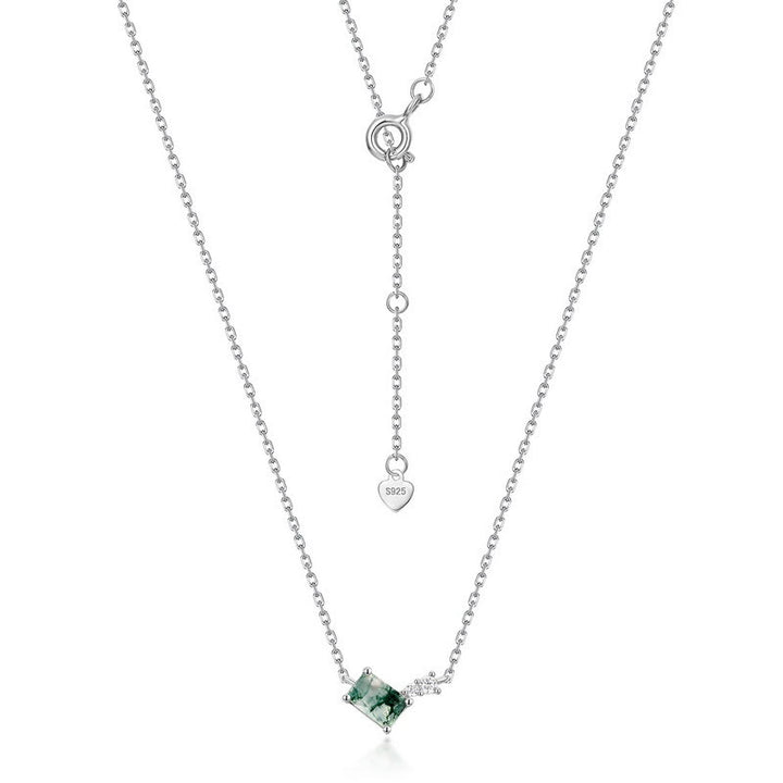Olivenorma 3Pcs Moss Agate White Zircon Jewelry Set - image 6