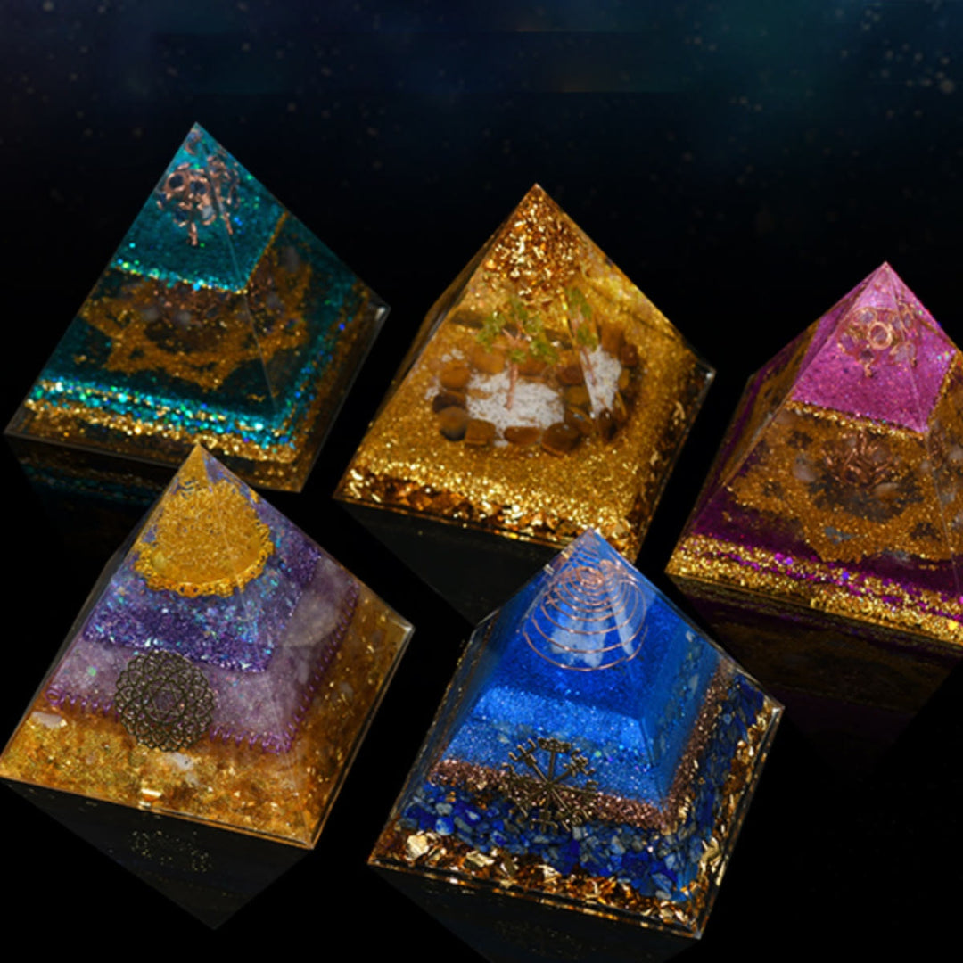 Olivenorma Natural Crystal Copper Coil Tree Orgone Pyramid - image 13