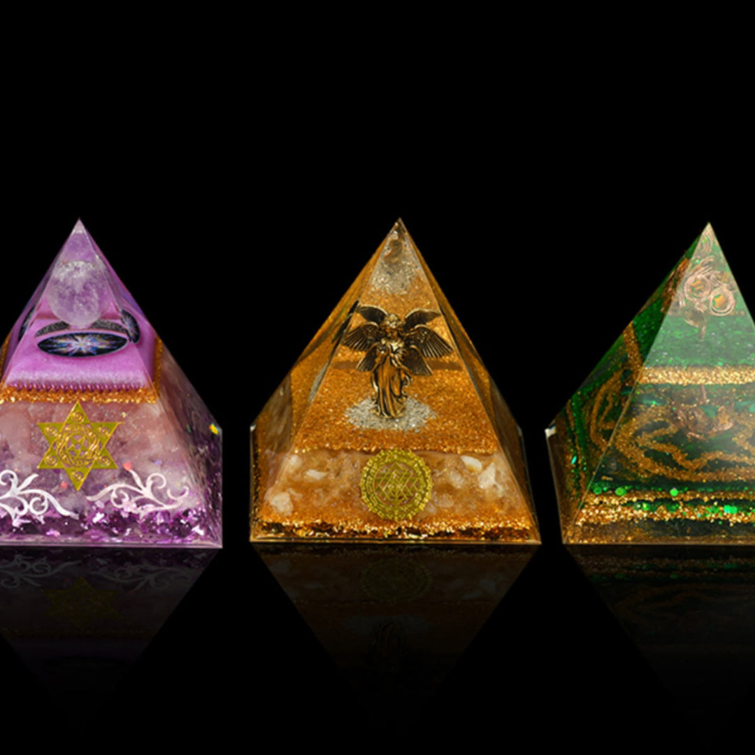 Olivenorma Natural Crystal Copper Coil Tree Orgone Pyramid - image 14