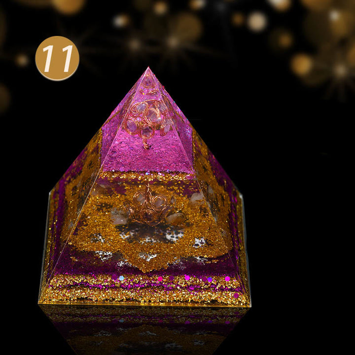 Olivenorma Natural Crystal Copper Coil Tree Orgone Pyramid - Success in Career and Love - image 0