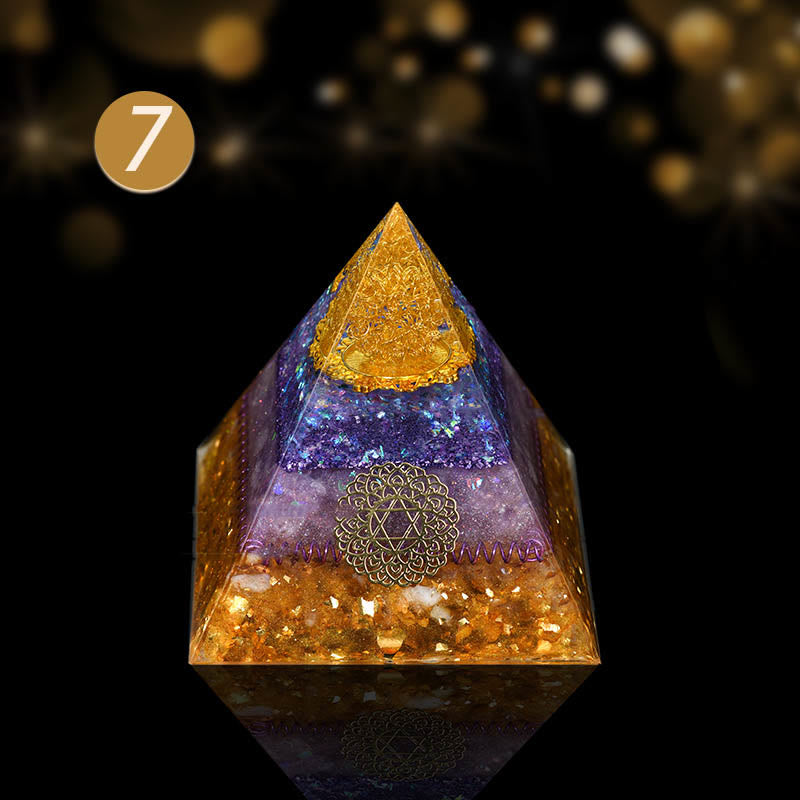 Olivenorma Natural Crystal Copper Coil Tree Orgone Pyramid - Luck Improves - image 8