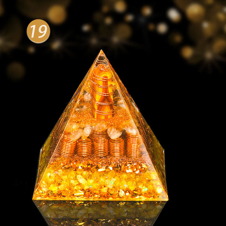 Olivenorma Natural Crystal All Round Protection Orgone Pyramid - Attract Money - image 7