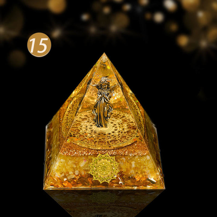 Olivenorma Natural Crystal All Round Protection Orgone Pyramid - Travel Safely - image 5
