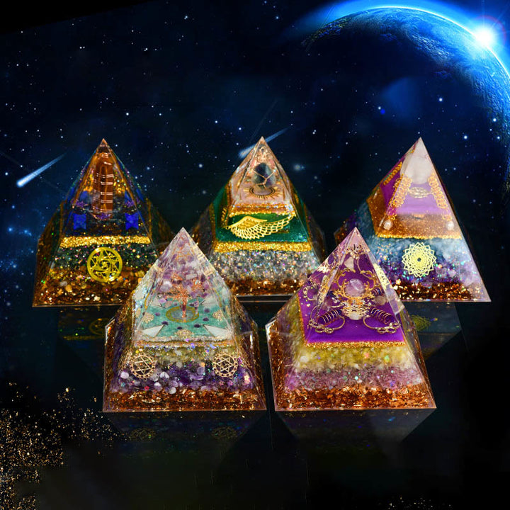 Olivenorma Amethyst Feng Shui Tree Citrine Orgone Pyramid - image 1