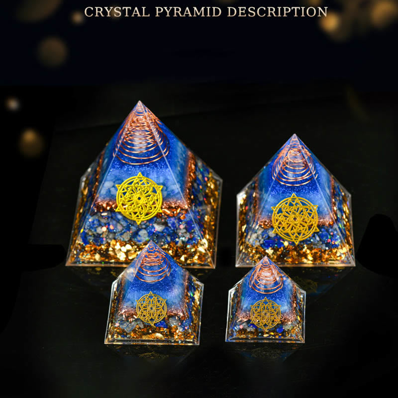 Olivenorma 5-15cm Clear Crystal Blue Aventurine Orgone Pyramid - image 10