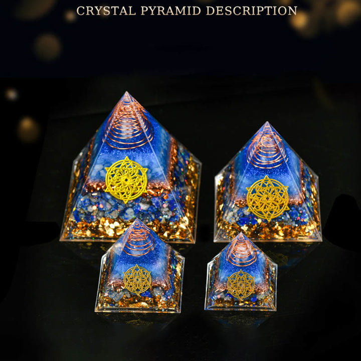 Olivenorma 5-15cm Clear Crystal Blue Aventurine Orgone Pyramid - image 10