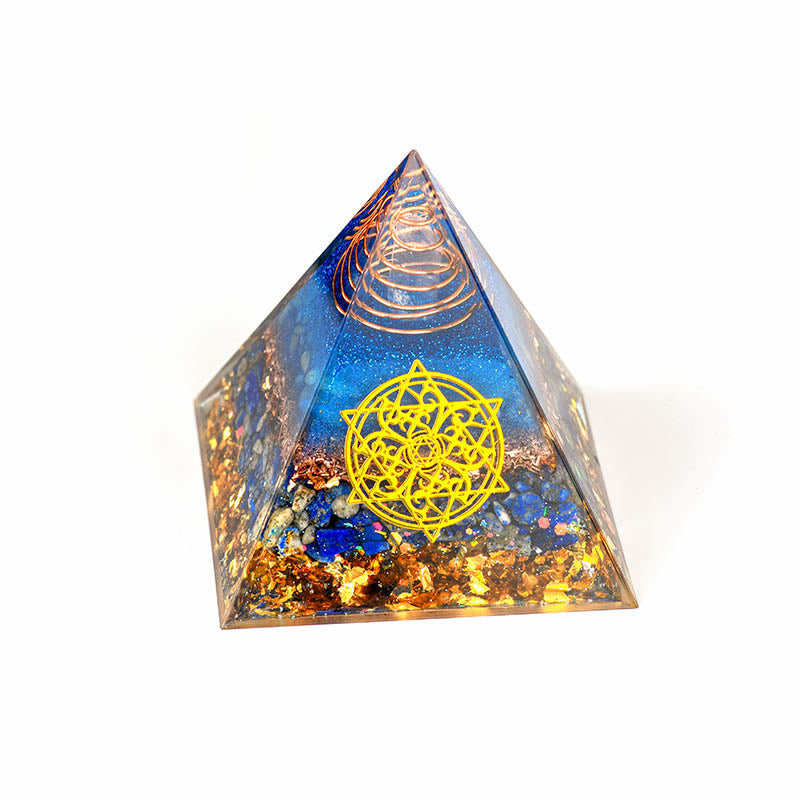 Olivenorma 5-15cm Clear Crystal Blue Aventurine Orgone Pyramid - image 12
