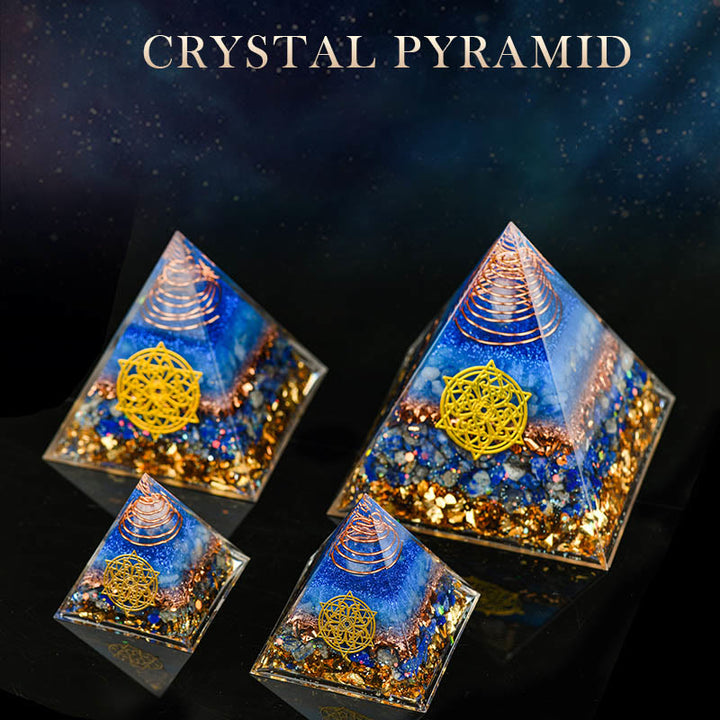 Olivenorma 5-15cm Clear Crystal Blue Aventurine Orgone Pyramid - image 11