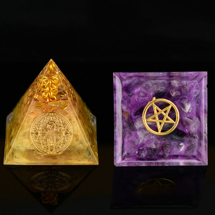 Olivenorma 5cm Crystal Raw Stone Energy Orgone Pyramid - image 23