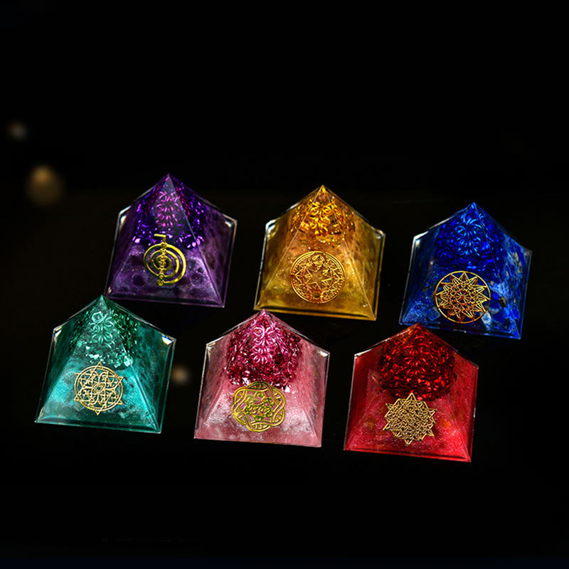 Olivenorma 5cm Crystal Raw Stone Energy Orgone Pyramid - image 26