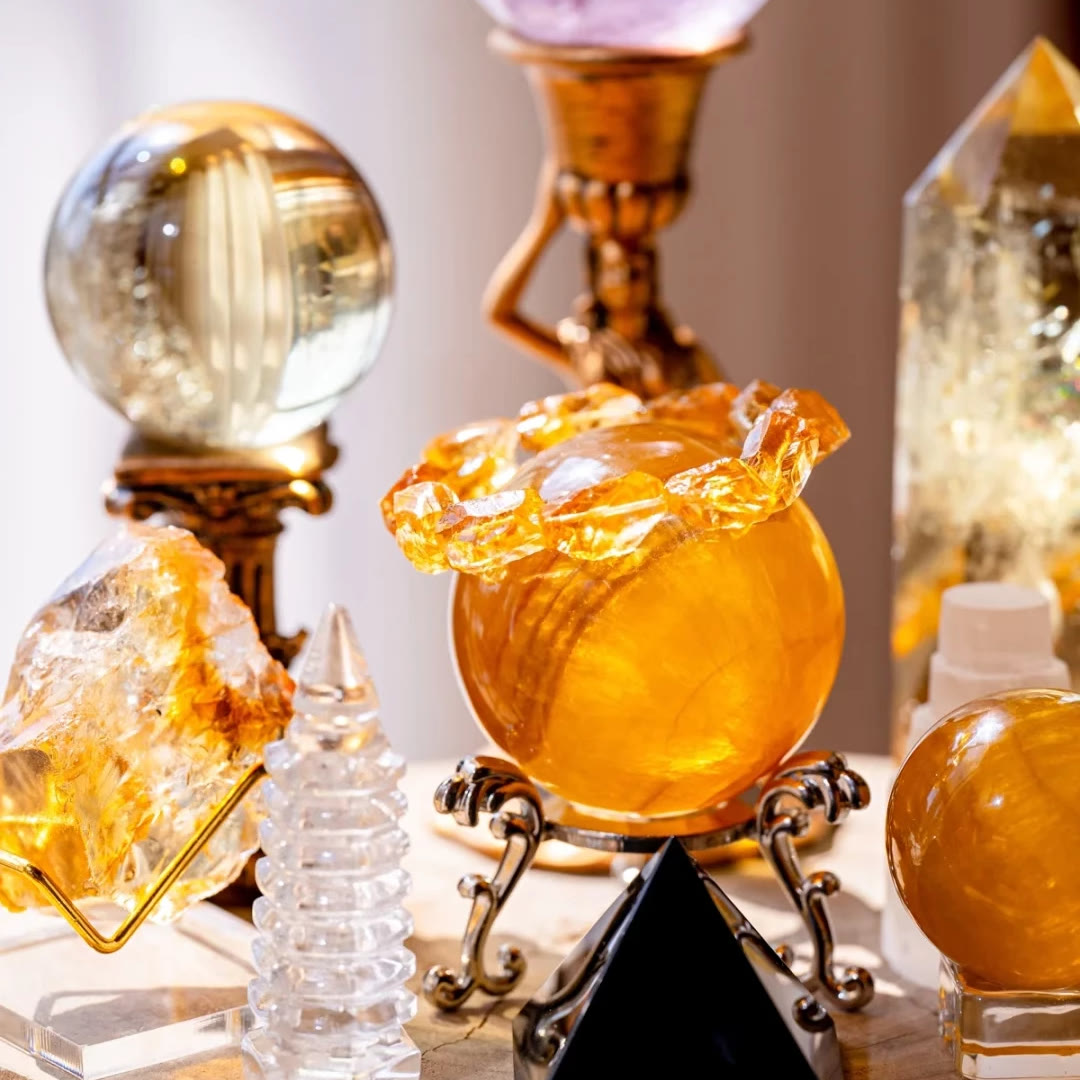 Olivenorma Customized Citrine Energy Set Ornament Crystal Array - image 1