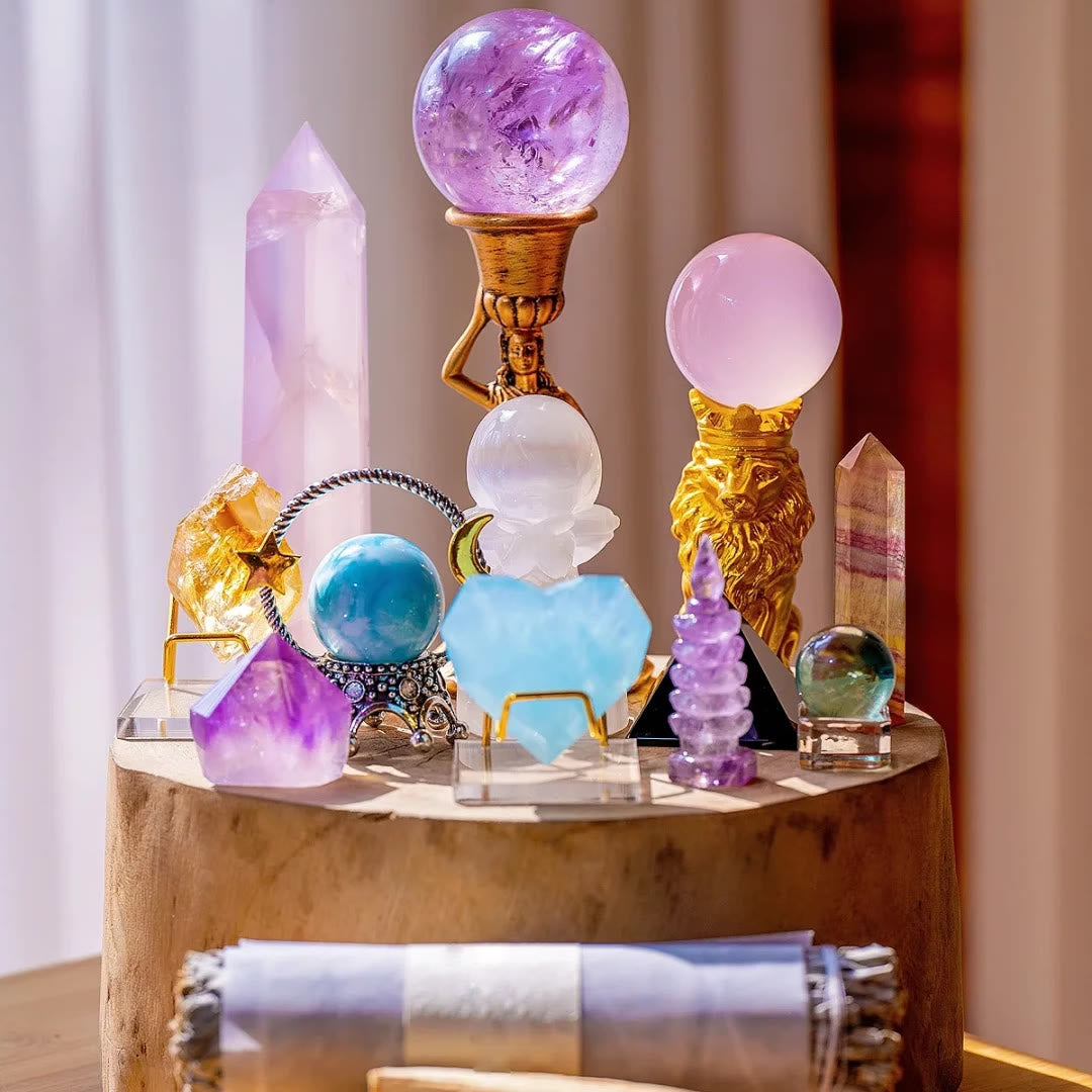 Olivenorma Customized Amethyst Energy Set Ornament Crystal Array - Amethyst Crystal Array Set - image 0