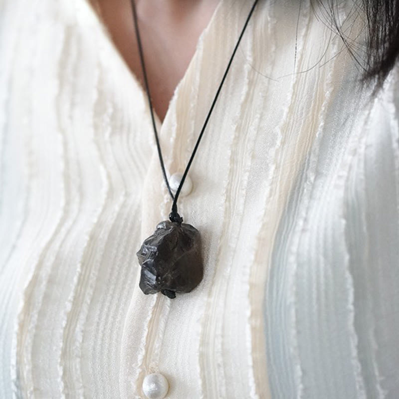 Olivenorma Smoky Quartz Wealth Gemstone Necklace - image 1