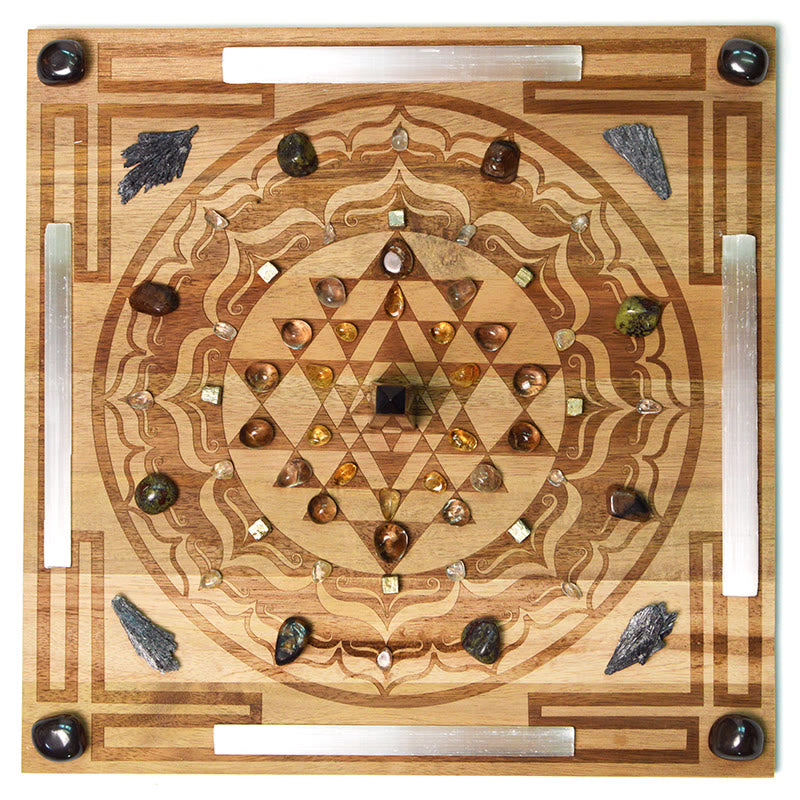 Olivenorma 65 Original Stones Flower of Life Symbol Crystal Array - image 5