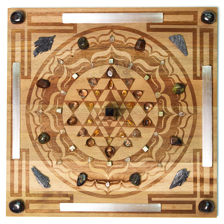 Olivenorma 65 Original Stones Flower of Life Symbol Crystal Array - image 5