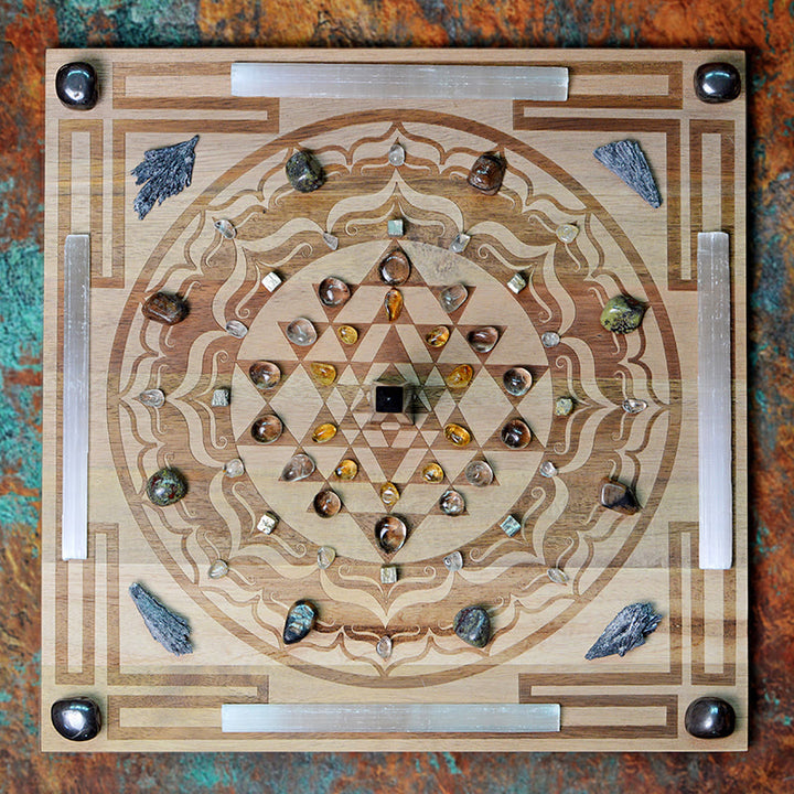 Olivenorma 65 Original Stones Flower of Life Symbol Crystal Array - image 3