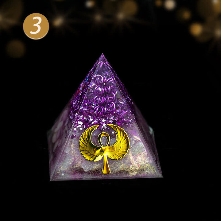 Olivenorma 5cm Crystal Raw Stone Energy Orgone Pyramid - Lepidolite - 5cm*5cm - image 5