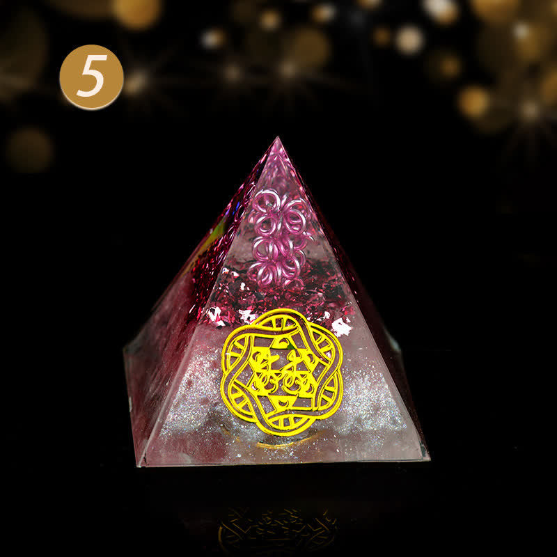 Olivenorma 5cm Crystal Raw Stone Energy Orgone Pyramid - Rose Quartz - 5cm*5cm - image 9