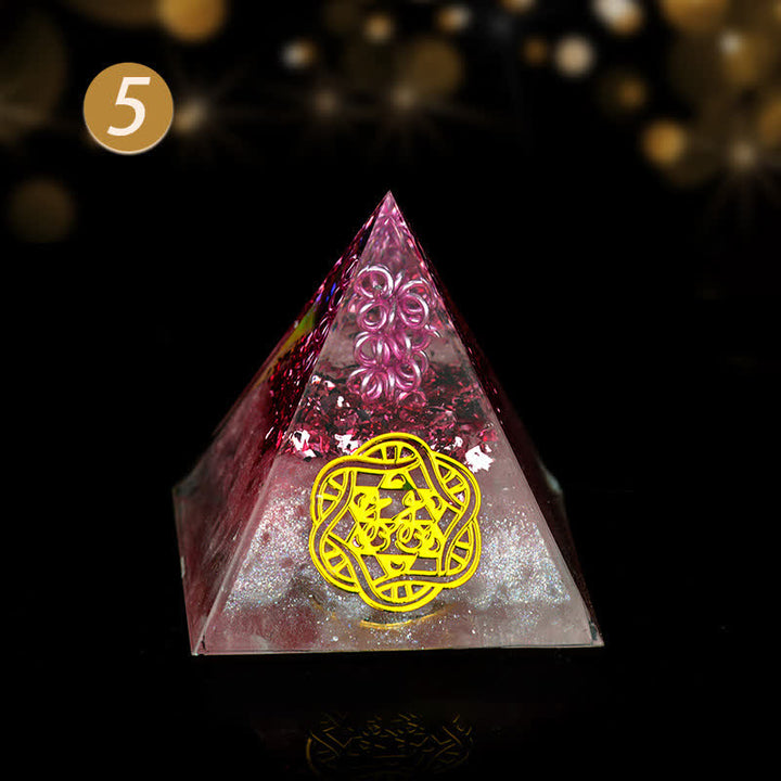 Olivenorma 5cm Crystal Raw Stone Energy Orgone Pyramid - Rose Quartz - 5cm*5cm - image 9