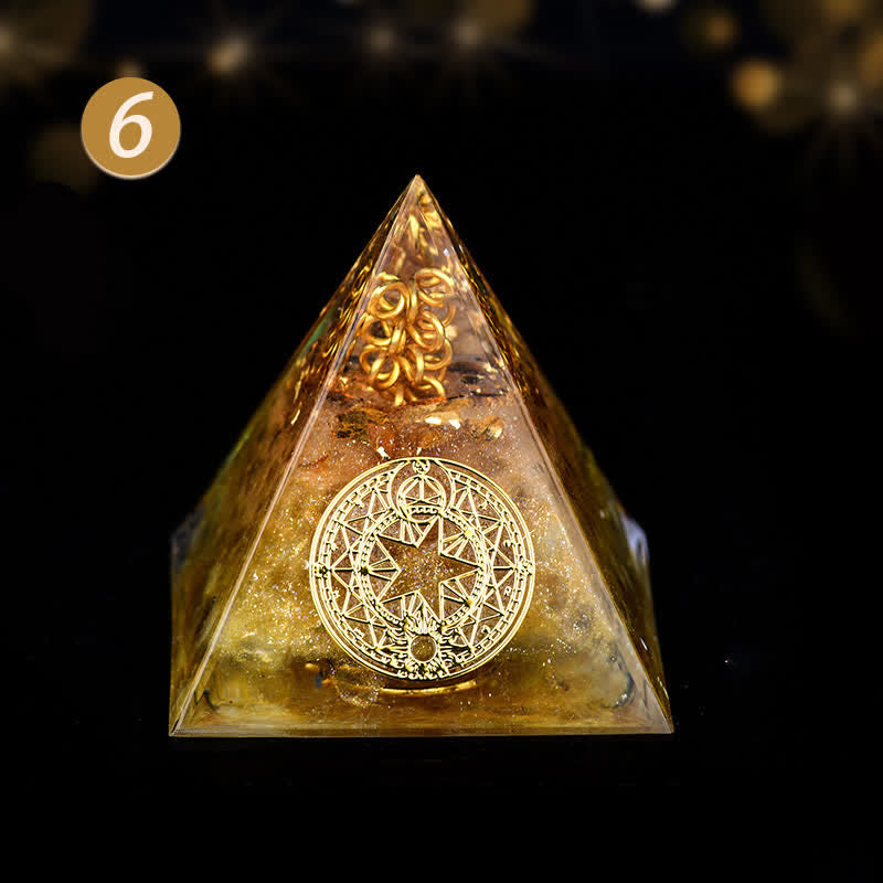 Olivenorma 5cm Crystal Raw Stone Energy Orgone Pyramid - Citrine - 5cm*5cm - image 11