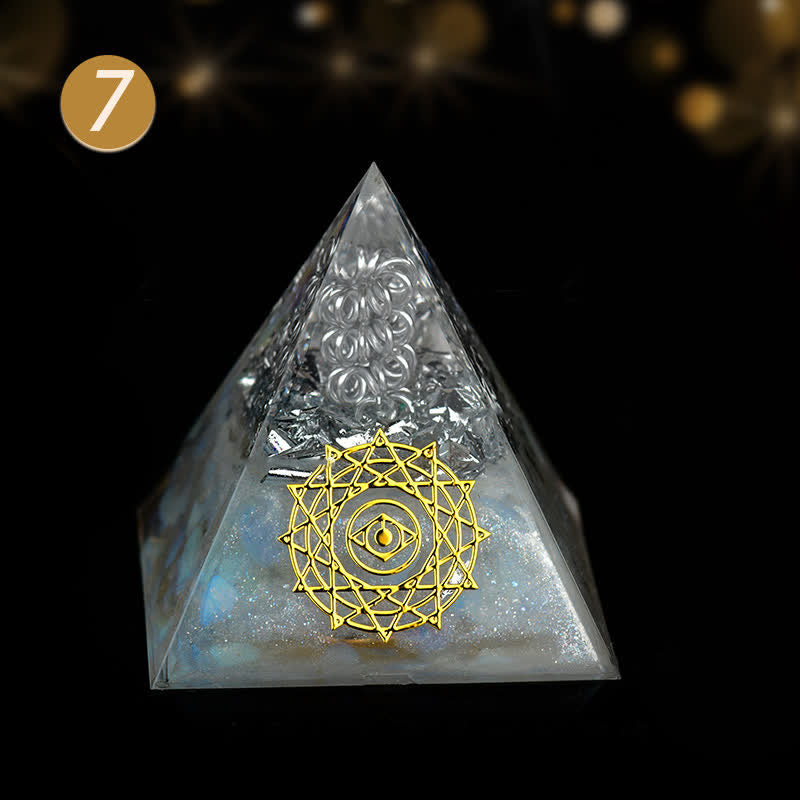 Olivenorma 5cm Crystal Raw Stone Energy Orgone Pyramid - Opal - 5cm*5cm - image 13