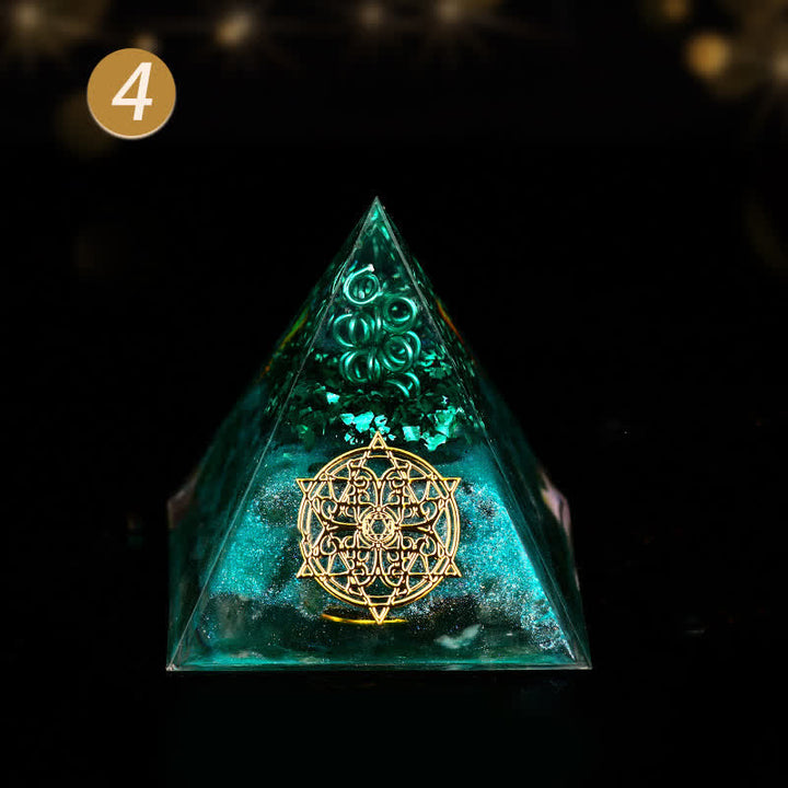 Olivenorma 5cm Crystal Raw Stone Energy Orgone Pyramid - Green Aventurine - 5cm*5cm - image 7