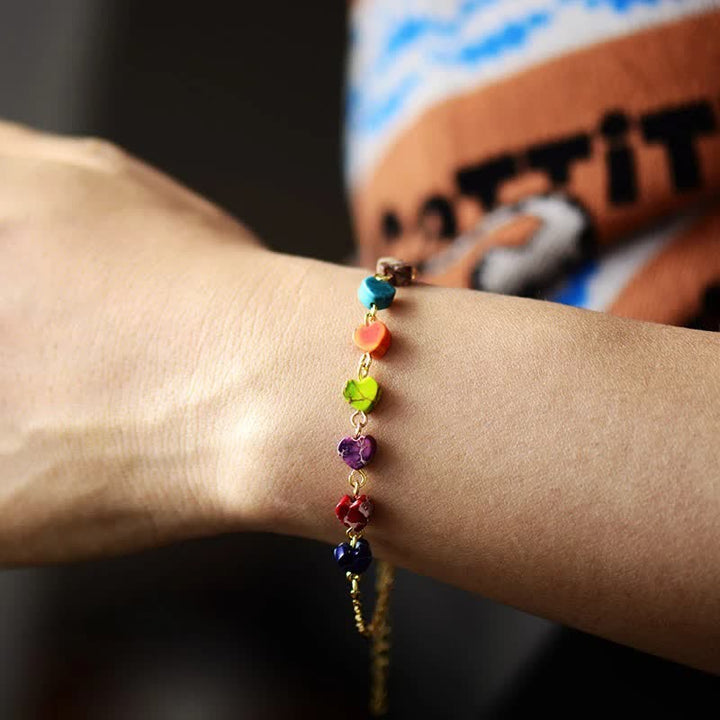 Olivenorma Seven Colors Emperor Stone Chakra Bracelet Necklace - image 3