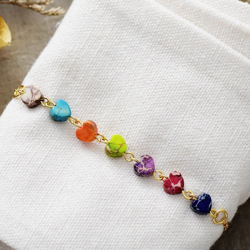 Olivenorma Seven Colors Emperor Stone Chakra Bracelet Necklace - image 4