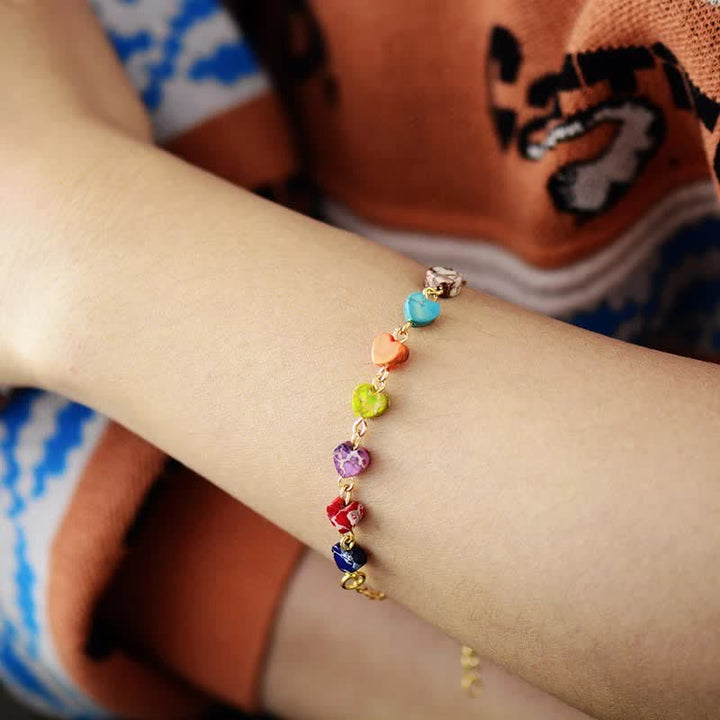 Olivenorma Seven Colors Emperor Stone Chakra Bracelet Necklace - image 2