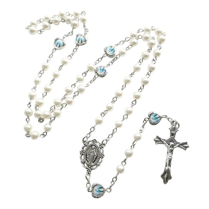 Olivenorma Crucifix Cross Long Chain Beads Rosary Necklace - image 5