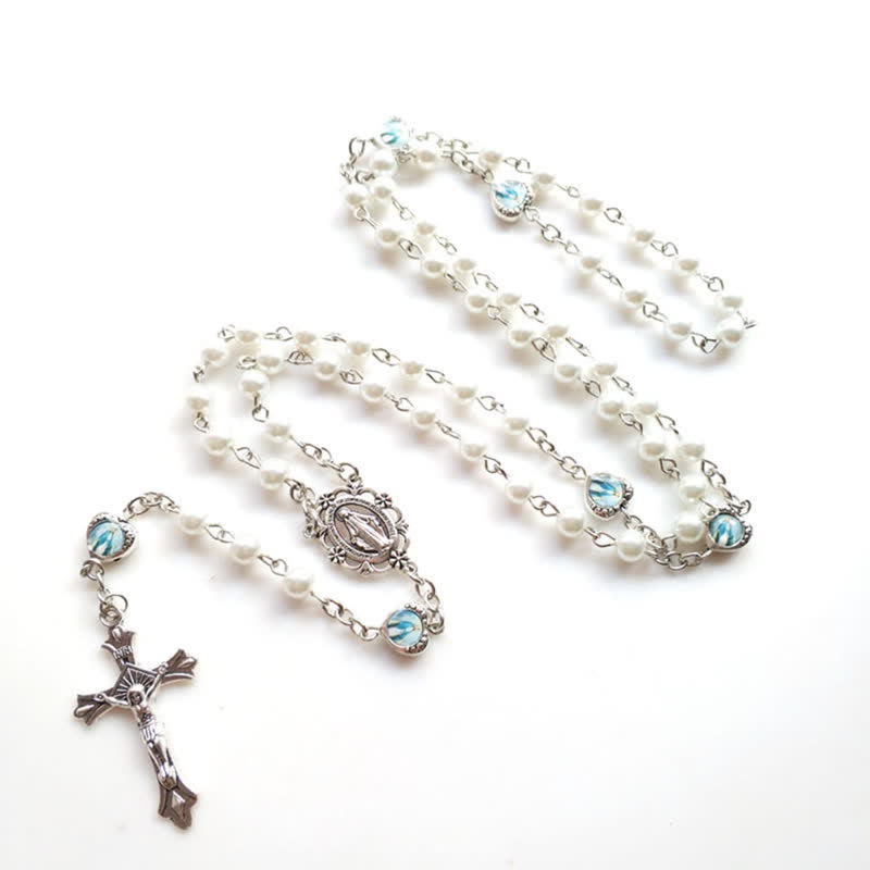 Olivenorma Crucifix Cross Long Chain Beads Rosary Necklace - image 4