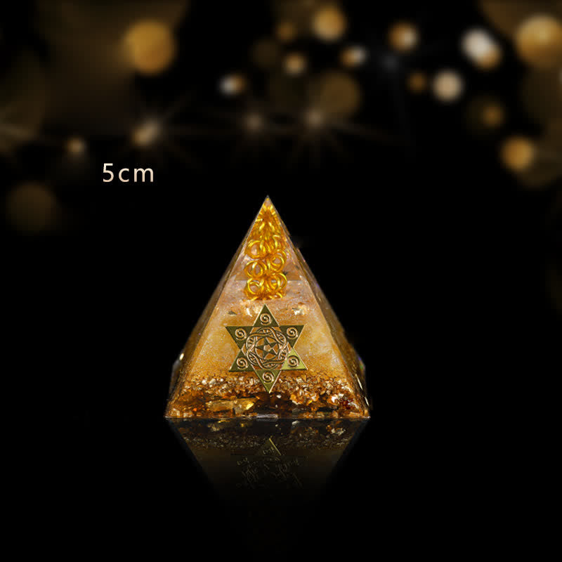 Olivenorma Lucky and Prosperous Natural Citrine Orgone Pyramid - 5cm*5cm - image 1
