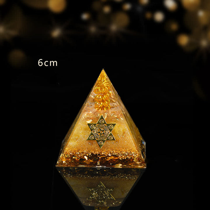 Olivenorma Lucky and Prosperous Natural Citrine Orgone Pyramid - 6cm*6cm - image 2